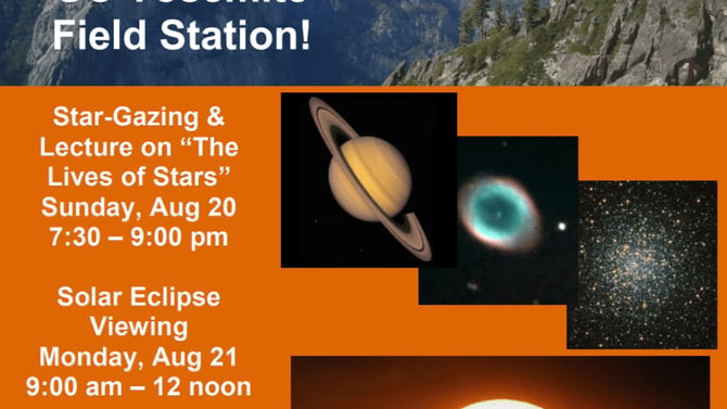 Star Party and Solar Eclipse Viewing This August in Yosemite