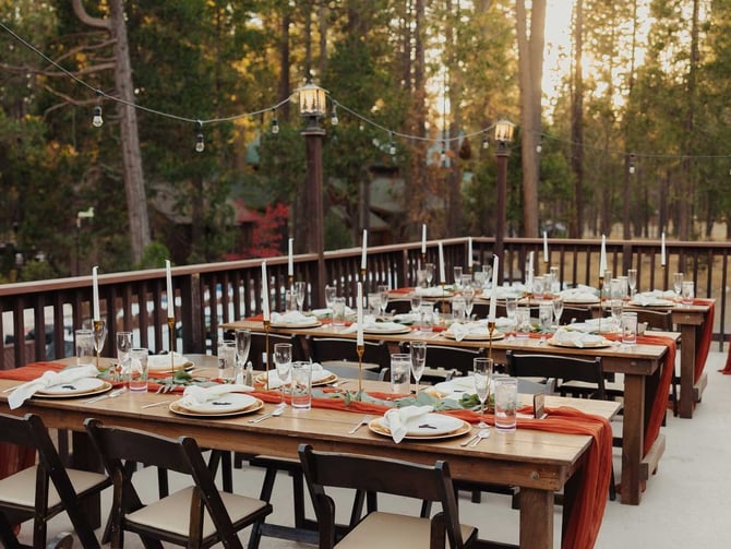 Redwoods In Yosemite Wedding and Event Center outdoor reception