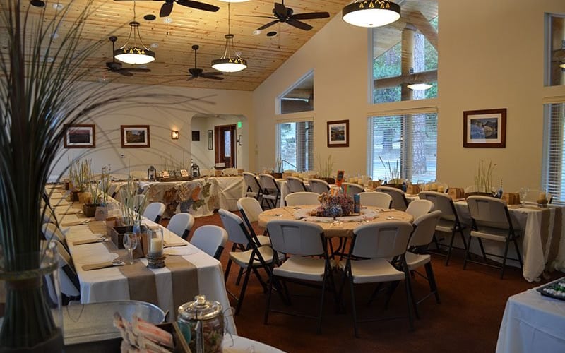 Indoor dining options at the Wedding and Event Center